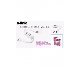 S-link SL-IP330 3 Port Usb 2.0 Hub + Iphone Şarj