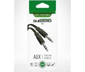 Subzero AX25 1mt Mini Kutu Aux Kablo - Siyah 